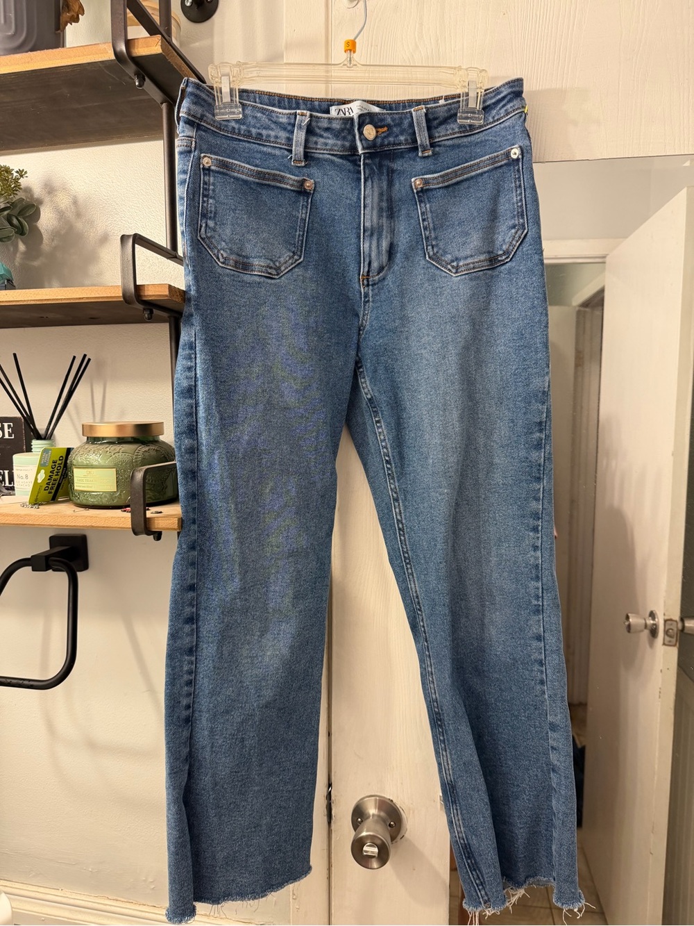 Zara Wide-Leg Jeans — Medium Blue